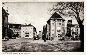 Augsburg beim Stadttheater 1913