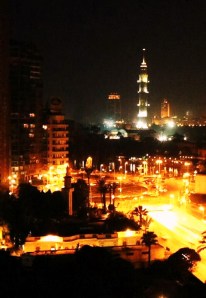 Cairo night tower